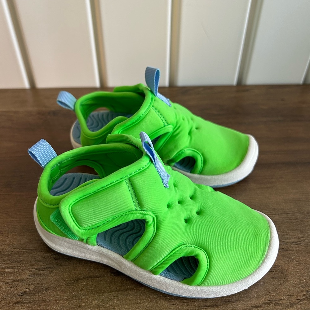 Cat & Jack Green and Blue Water Shoes with Velcro Closure